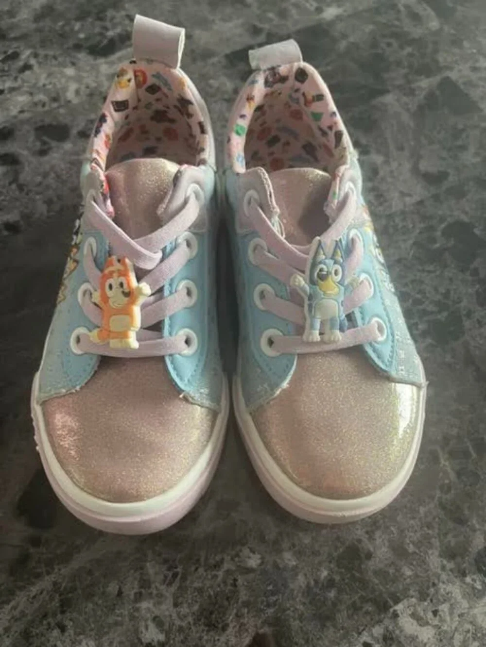 Bluey & Bingo Toddler Girl Slip-On Court Sneakers – Size 10